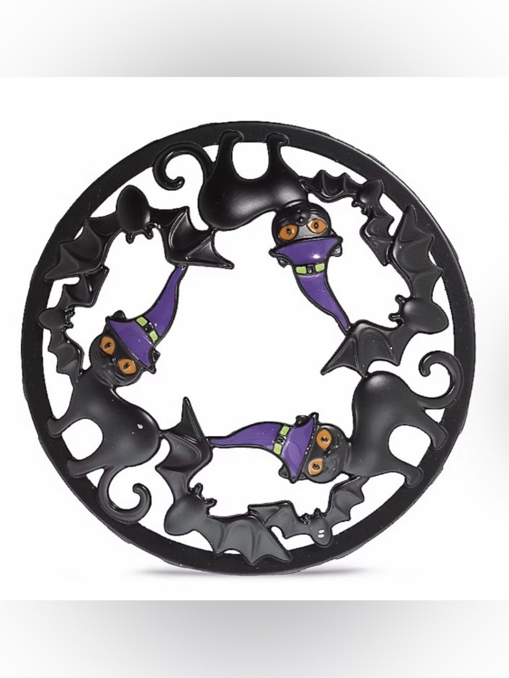 Yankee Candle Cats & Bats Illuma-Lid Halloween Candle Topper NWT